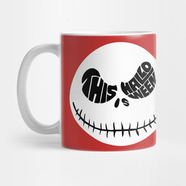 Jack Skellington white circle by Seanings